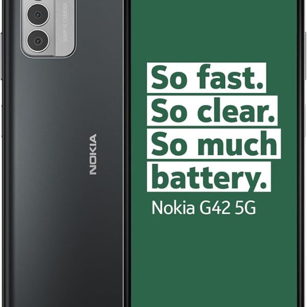 Nokia G42 5G – 6.56” HD+ Smartphone, 128GB, Grey